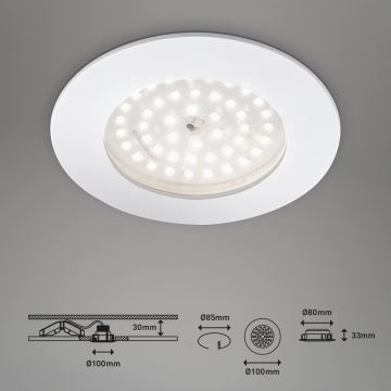 Briloner 7206-016 - LED Süvistatav valgusti vannituppa LED/10,5W/230V IP44