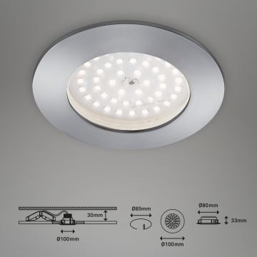 Briloner 7206-019 - LED Süvistatav valgusti vannituppa ATTACH LED/10,5W/230V IP44