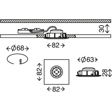 Briloner 7210-032 - KOMPLEKT 3x LED Süvistatav valgusti vannituppa ATTACH LED/5W/230V IP23 kroom