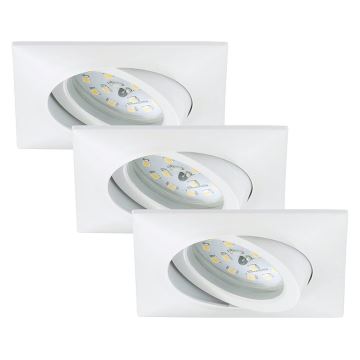 Briloner 7210-036 - KOMPLEKT 3x LED Süvistatav valgusti vannituppa ATTACH LED/5W/230V IP23 valge