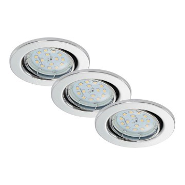 Briloner 7220-038 - KOMPLEKT 3 x LED Vannitoa süvistatav valgusti FIT 1xGU10/5W/230V