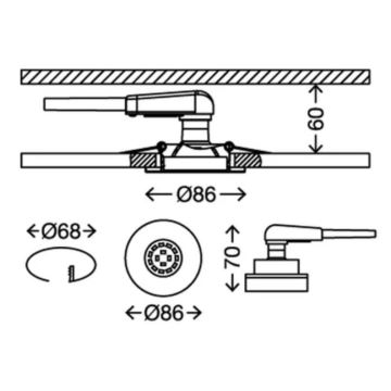 Briloner 7277-038 - KOMPLEKT 3x LED Hämardatav süvistatav valgusti vannituppa 1xGU10/5W/230V IP23