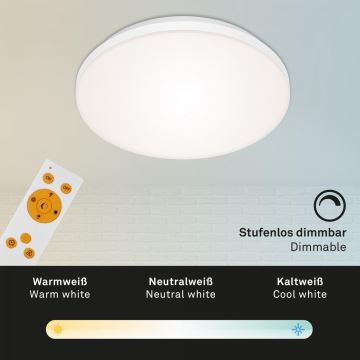 Briloner 7377-016 - LED Hämardatav laevalgusti LED/12W/230V 3000-6500K + kaugjuhtimispult