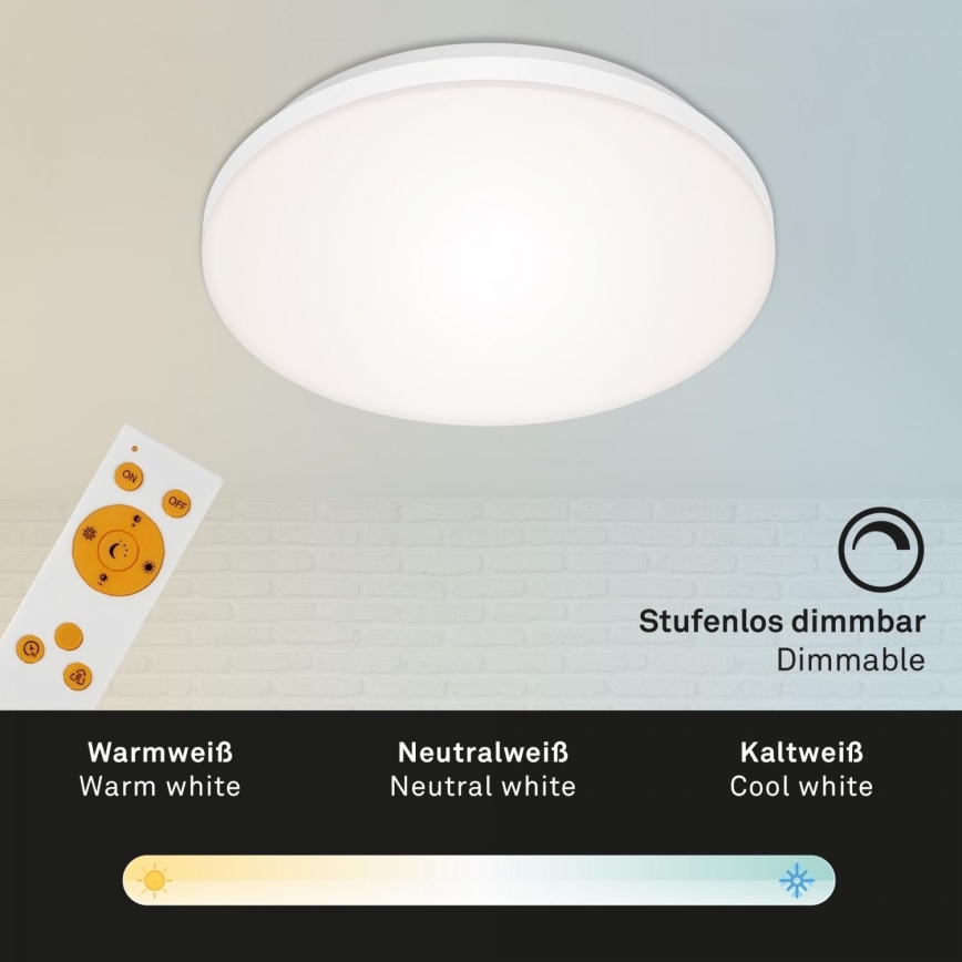 Briloner 7377-016 - LED Hämardatav laevalgusti LED/12W/230V 3000-6500K + kaugjuhtimispult