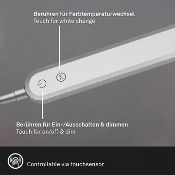 Briloner 7389-014 - LED Hämardatav puutetundlik flexible laualamp SERVO LED/8W/230V 3000/4000/6500K