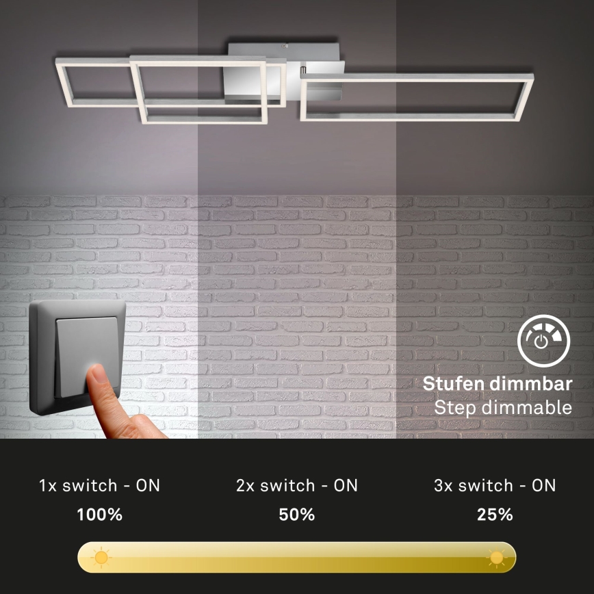 Briloner - LED Hämardatav pinnale kinnitatav lühter FRAME LED/44W/230V