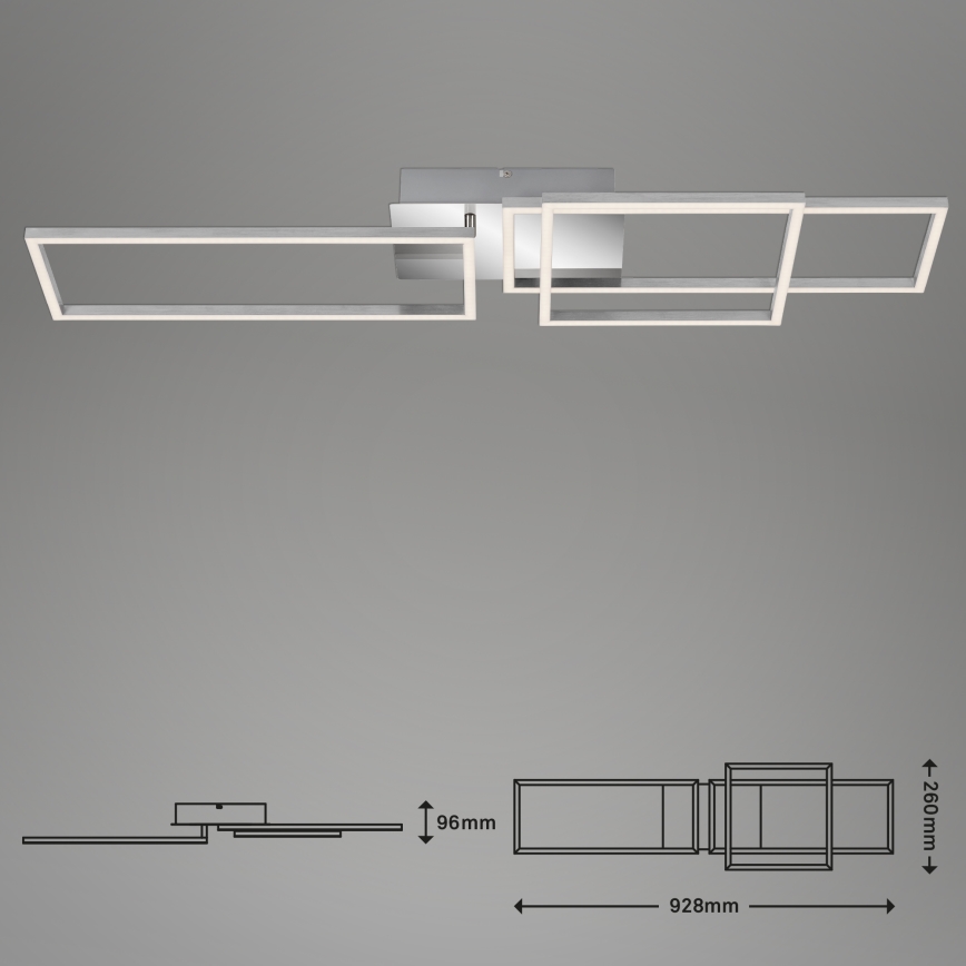 Briloner - LED Hämardatav pinnale kinnitatav lühter FRAME LED/44W/230V