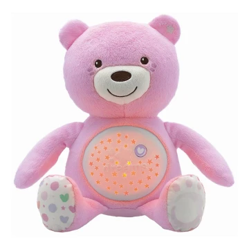 Chicco - Projektor meloodiaga BABY BEAR 3xAAA roosa