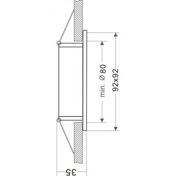 Deko-Light 110022 - Süvistatav valgusti SIRRAH 1xGU5,3-MR16/35W/12V