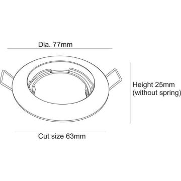 Deko-Light 120017 - Süvistatav valgusti RUND 1xGU5,3-MR16/35W/12V valge