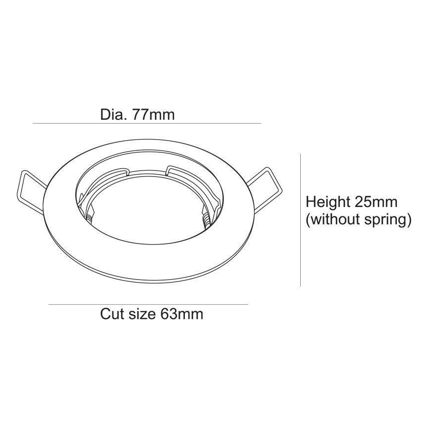 Deko-Light 120017 - Süvistatav valgusti RUND 1xGU5,3-MR16/35W/12V valge