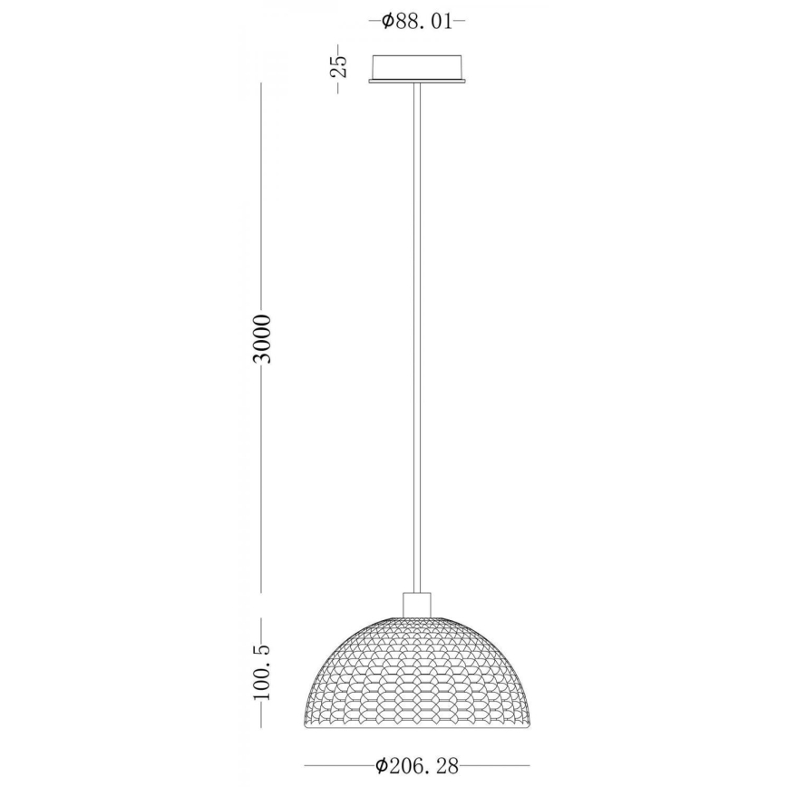 Deko-Light 342142 - Lühter BASKET 1xE27/40W/230V d. 20 cm