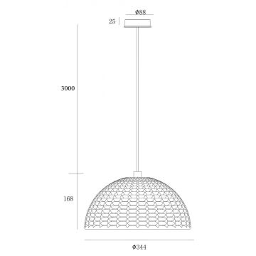 Deko-Light 342143 - Lühter BASKET 1xE27/40W/230V d. 35 cm