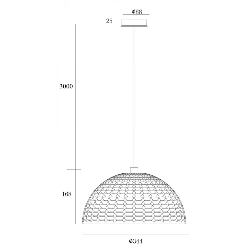 Deko-Light 342143 - Lühter BASKET 1xE27/40W/230V d. 35 cm