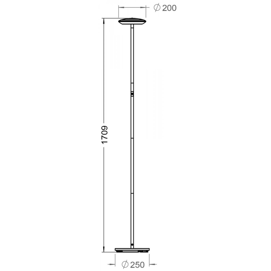 Deko-Light 343028 - LED Hämardatav põrandalamp BERMUDA LED/18W/230V 3000K must