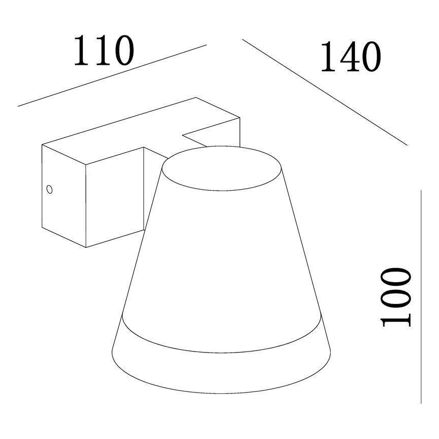 Deko-Light 731076 - LED Väli seinavalgusti SERPENTIS LED/6,2W/230V IP54 must