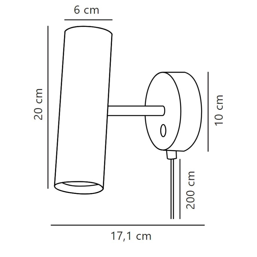 DFTP by Nordlux - Kohtvalgusti seinale MIB 1xGU10/8W/230V must