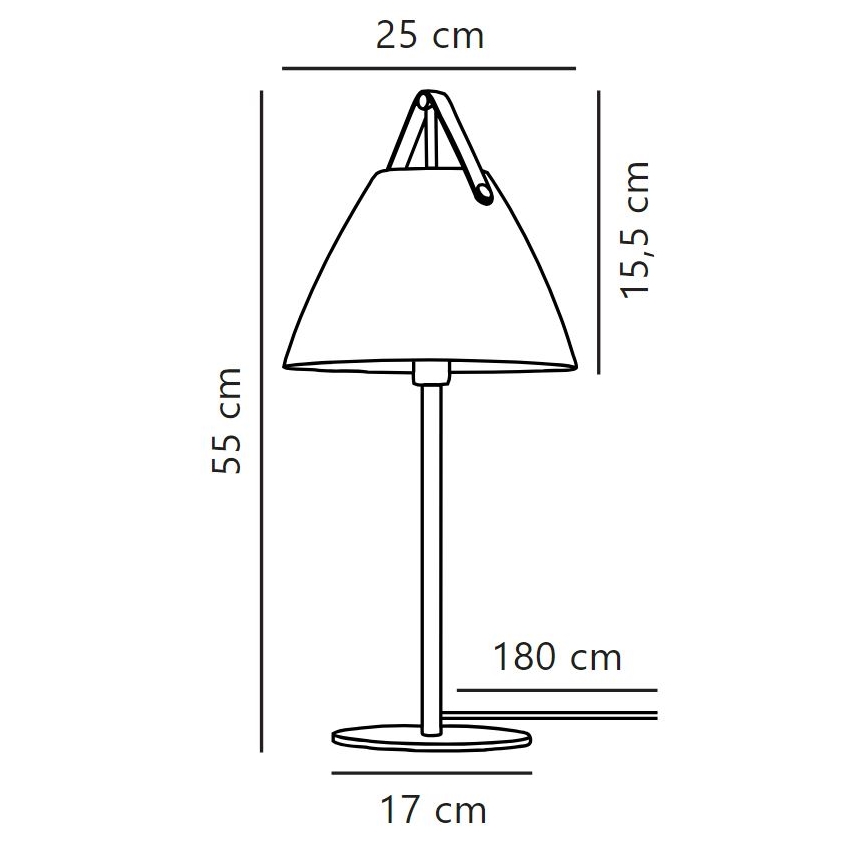 DFTP by Nordlux - Laualamp STRAP 1xE27/40W/230V must