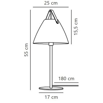 DFTP by Nordlux - Laualamp STRAP 1xE27/40W/230V valge