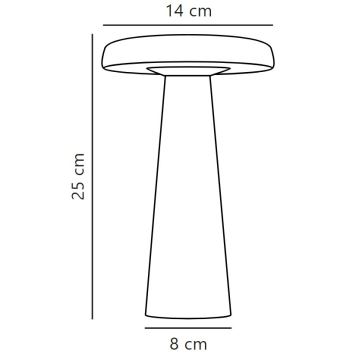 DFTP by Nordlux - LED Hämardatav väli laualamp ARCELLO LED/2,8W/3,7V IP54