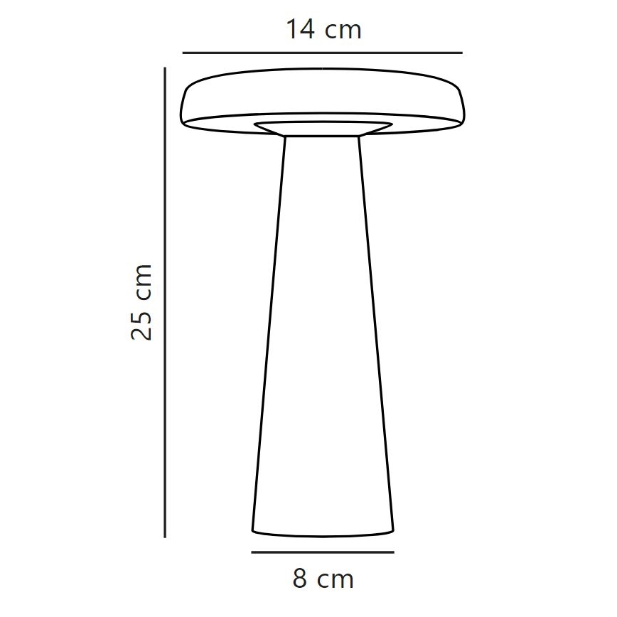 DFTP by Nordlux - LED Hämardatav väli laualamp ARCELLO LED/2,8W/3,7V IP54