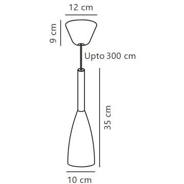 DFTP by Nordlux - Lühter PURE 1xE27/40W/230V d. 10 cm must/pähkel