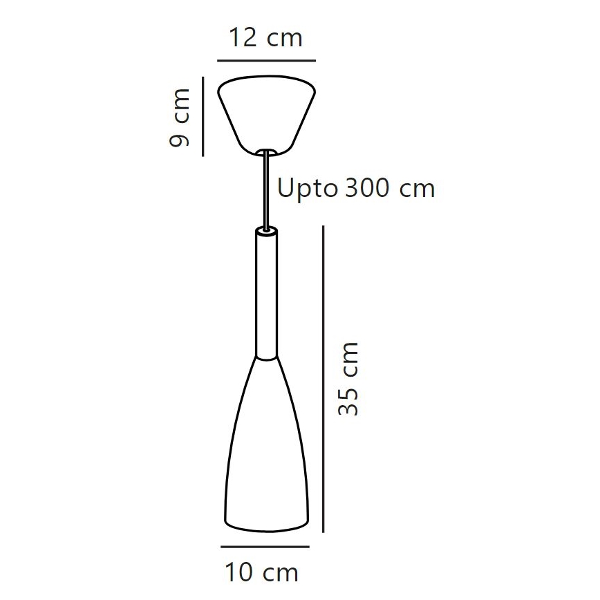 DFTP by Nordlux - Lühter PURE 1xE27/40W/230V d. 10 cm must/pähkel