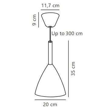 DFTP by Nordlux - Lühter PURE 1xE27/40W/230V d. 20 cm valge/saar