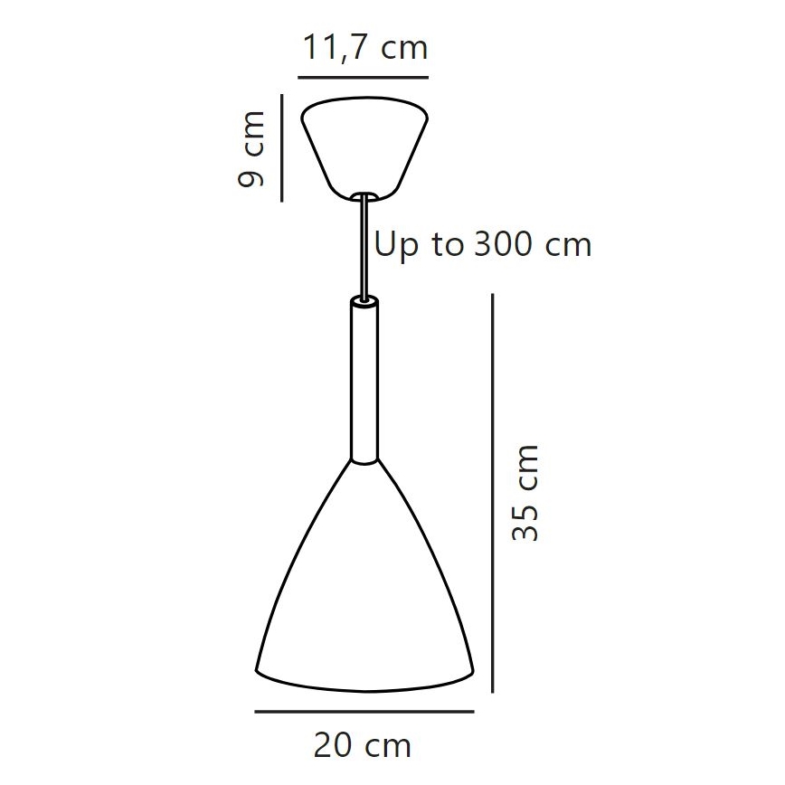 DFTP by Nordlux - Lühter PURE 1xE27/40W/230V d. 20 cm valge/saar