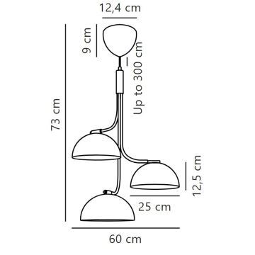 DFTP by Nordlux - Lühter TULLIO 3xE14/25W/230V valge