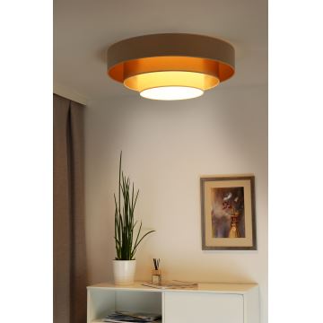 Duolla - LED Laevalgusti LUNETA LED/26W/230V d. 60 cm 4000K beež/kuldne/kreemikas