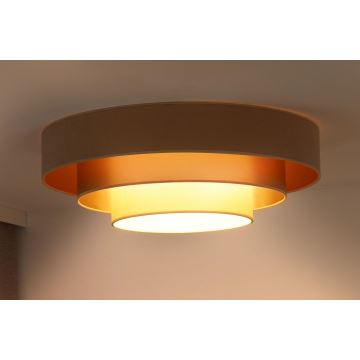 Duolla - LED Laevalgusti LUNETA LED/26W/230V d. 60 cm 4000K beež/kuldne/kreemikas