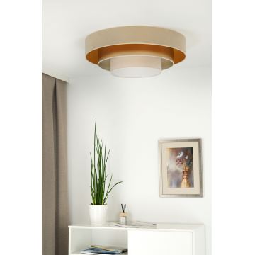 Duolla - LED Laevalgusti LUNETA LED/26W/230V d. 60 cm 4000K beež/kuldne/kreemikas