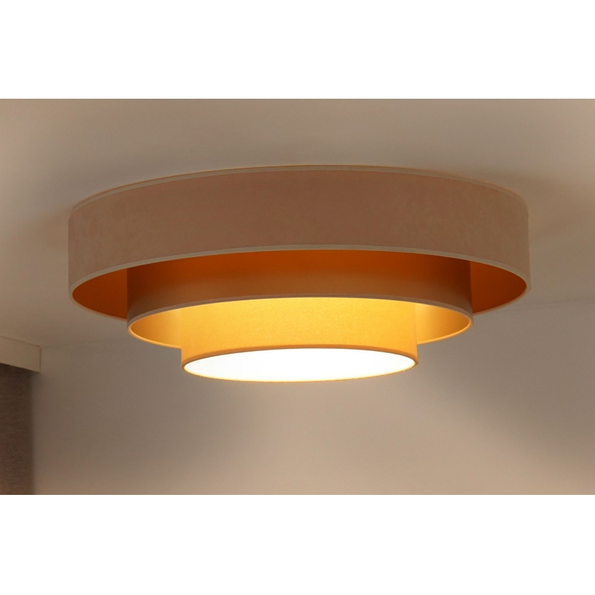 Duolla - LED Laevalgusti LUNETA LED/26W/230V d. 60 cm 4000K kreemikas/kuldne/beež