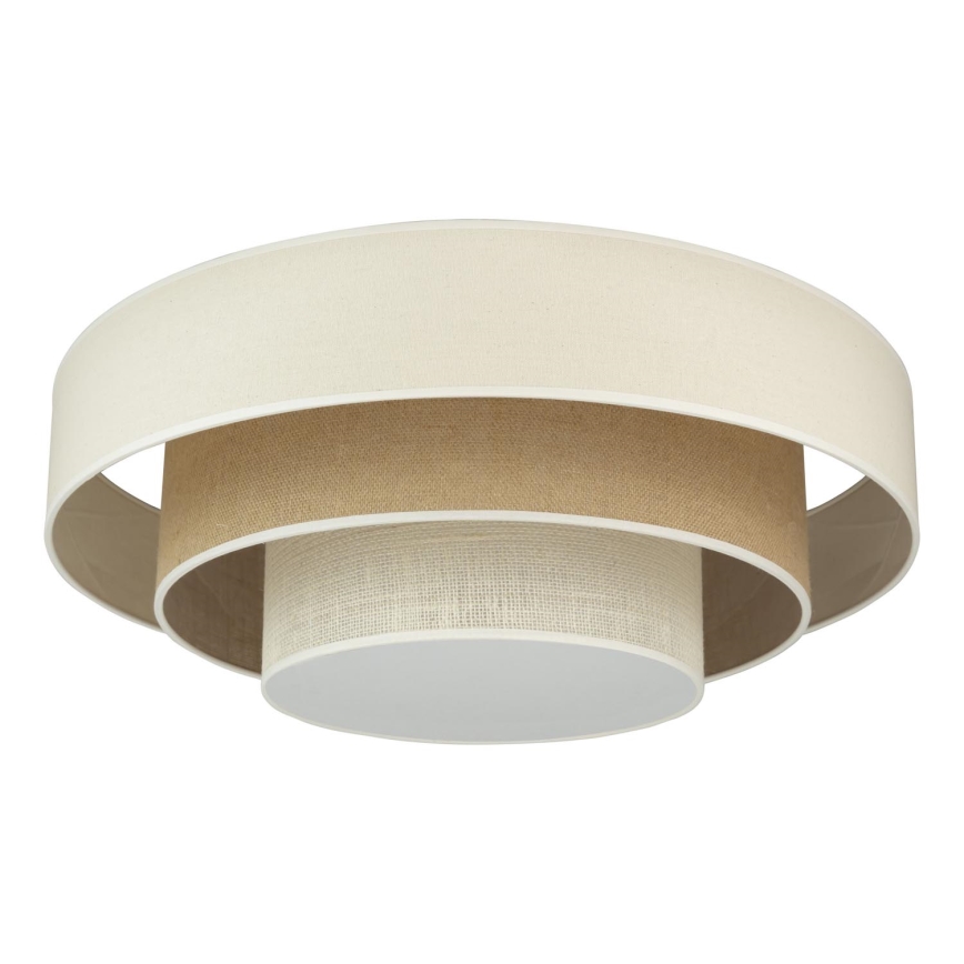 Duolla - LED Laevalgusti LUNETA LED/26W/230V d. 60 cm 4000K kreemikas/pruun