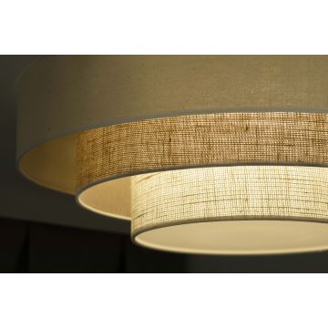 Duolla - LED Laevalgusti LUNETA LED/26W/230V d. 60 cm 4000K kreemikas/pruun