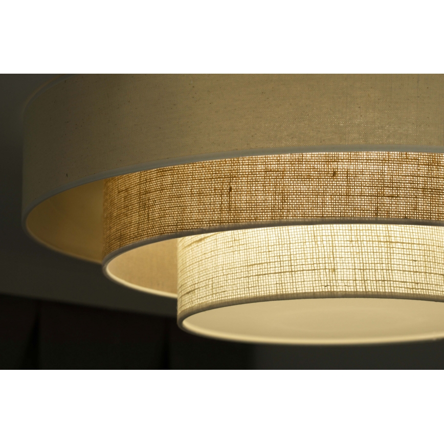 Duolla - LED Laevalgusti LUNETA LED/26W/230V d. 60 cm 4000K kreemikas/pruun