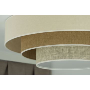 Duolla - LED Laevalgusti LUNETA LED/26W/230V d. 60 cm 4000K kreemikas/pruun