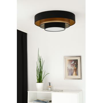 Duolla - LED Laevalgusti LUNETA LED/26W/230V d. 60 cm 4000K must/kuldne