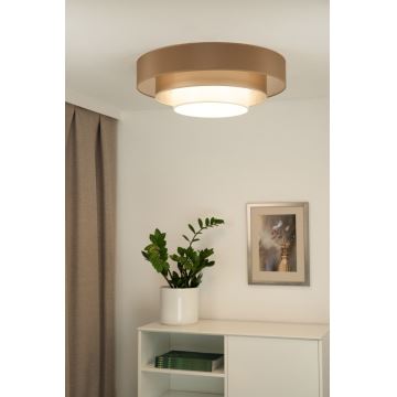 Duolla - LED Laevalgusti LUNETA LED/26W/230V d. 60 cm 4000K pruun/kuldne/valge