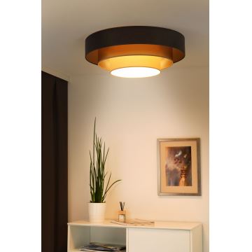 Duolla - LED Laevalgusti LUNETA LED/26W/230V d. 60 cm 4000K pruun/kuldne/kreemikas