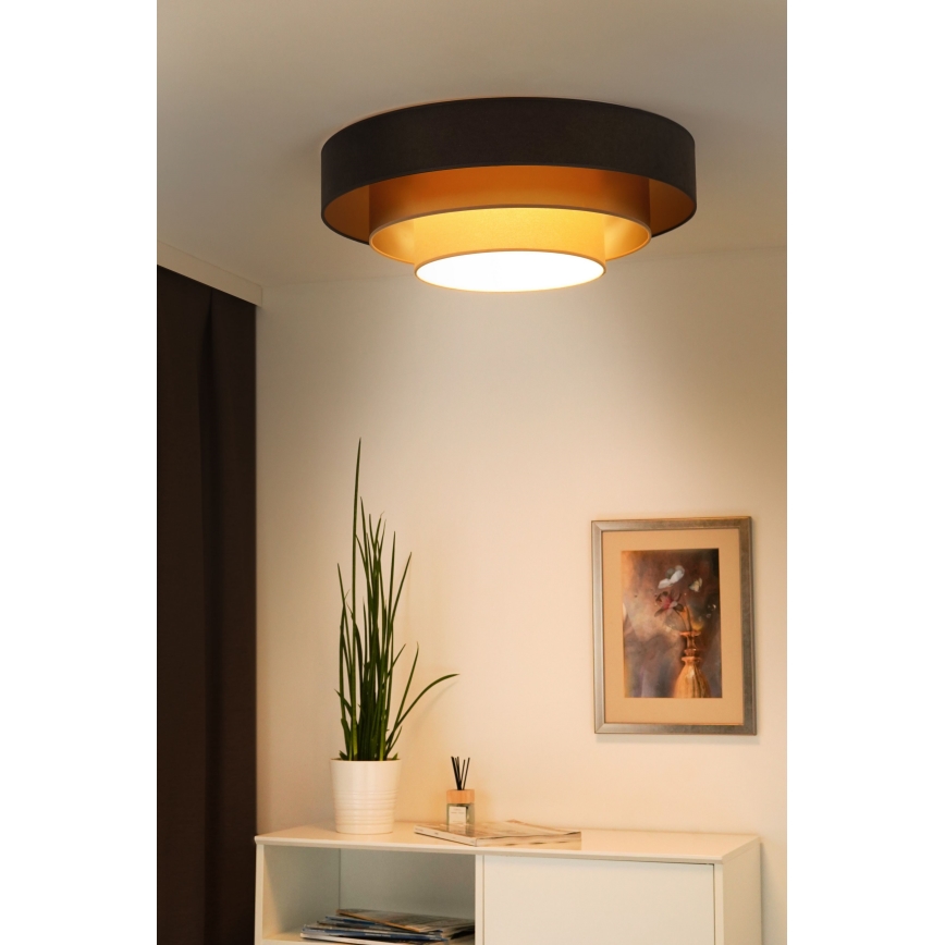 Duolla - LED Laevalgusti LUNETA LED/26W/230V d. 60 cm 4000K pruun/kuldne/kreemikas