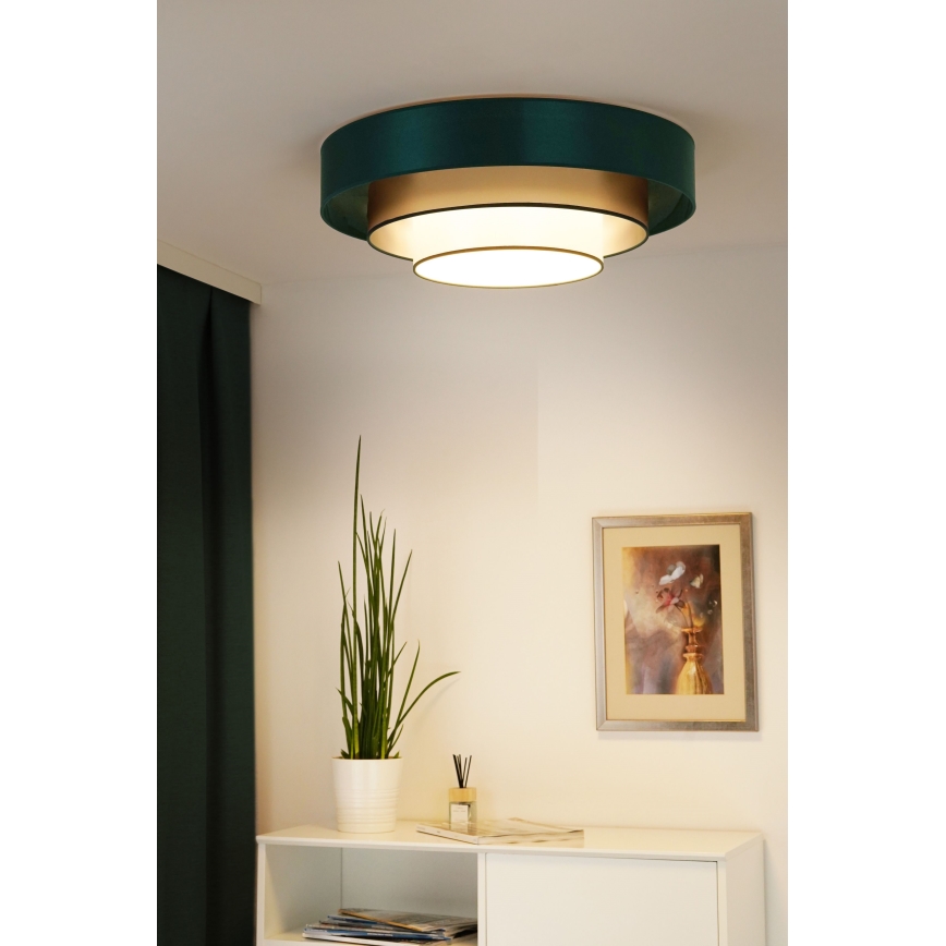 Duolla - LED Laevalgusti LUNETA LED/26W/230V d. 60 cm 4000K roheline/kuldne/valge