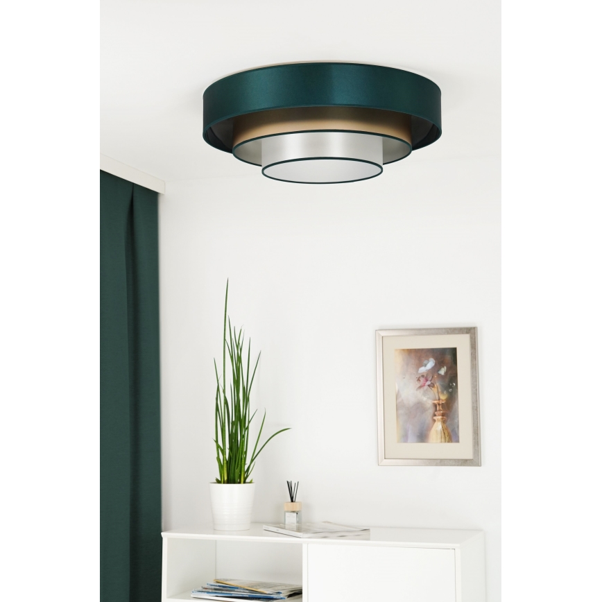 Duolla - LED Laevalgusti LUNETA LED/26W/230V d. 60 cm 4000K roheline/kuldne/valge