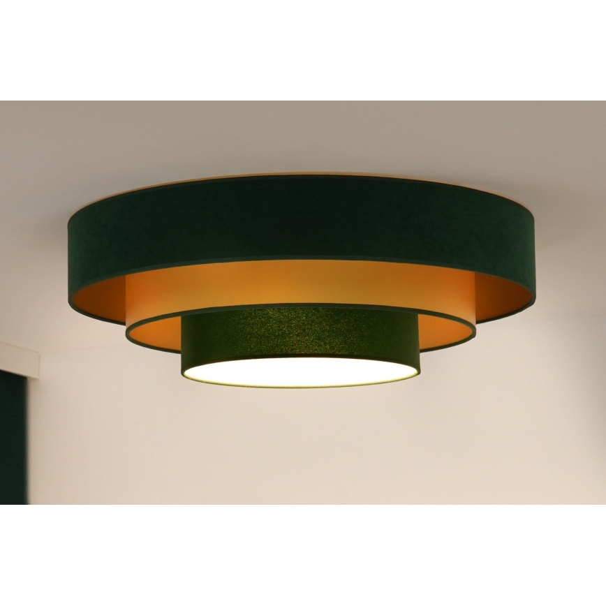 Duolla - LED Laevalgusti LUNETA LED/26W/230V d. 60 cm 4000K roheline/kuldne