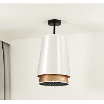 Duolla - Pinnale kinnitatav lühter BELL SHINY 1xE27/15W/230V valge/vask