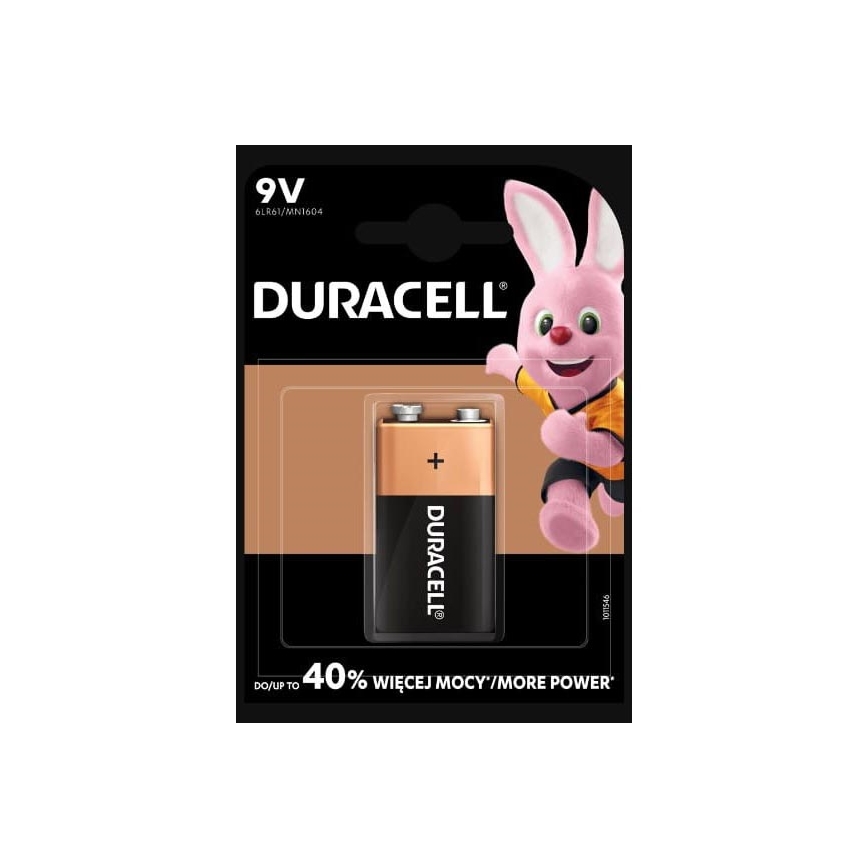 Duracell - 1 tk Alkaline patarei Basic 9V 550 mAh