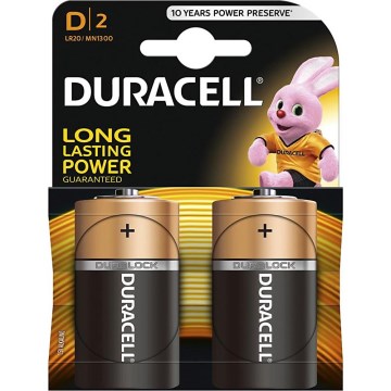 Duracell - 2 tk Alkaline patarei Basic LR20/D 1,5V 12500 mAh