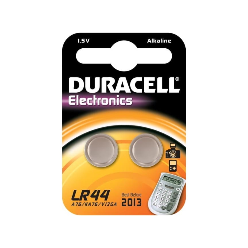 Duracell - 2 tk Alkaline patarei LR44/A76 1,5V 150 mAh