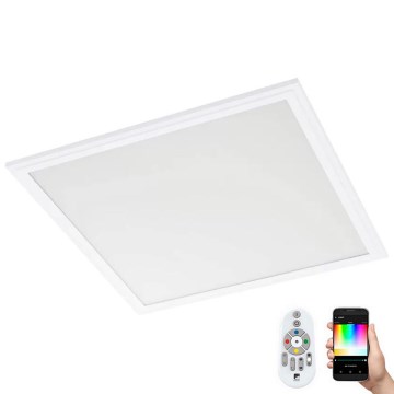 Eglo 32547 - LED RGBW Hämardatav pinnale kinnitatav/süvistatav panel 2in1 SALOBRENA-C LED/34W/230V valge 60x60 cm + kaugjuhtimispult